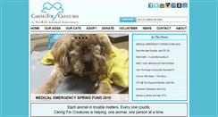 Desktop Screenshot of caringforcreatures.org